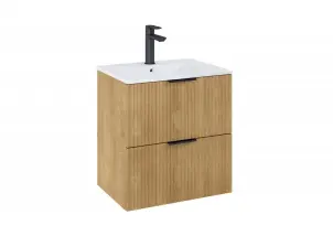 Шкафчик с умывальником Reef 600 Light Oak A857954464+A3272A3000 Roca №1