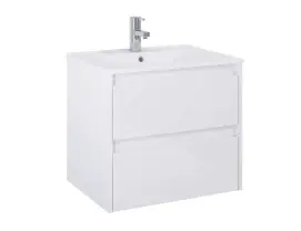 Шкафчик с умывальником Claudia 600 White Glossy A857794806+A3272A3000 Roca