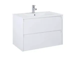 Шкафчик под умывальник Claudia 800 White Glossy A857795806 Roca №1