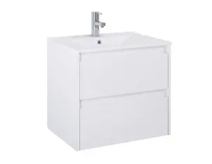 Шафка з умивальником Claudia 600 White matt A857794529+A3272A3000 Roca №1