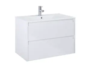 Шкафчик с умывальником Claudia 800 White Glossy A857795806+A3272A4000 Roca №1