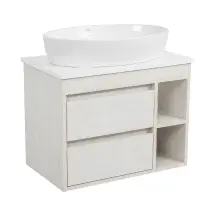 Шафка з умивальником Shelf нордленд 75 та стільницею Loft-Iron Аква Родос купити