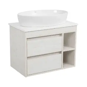 Шафка з умивальником Shelf нордленд 75 та стільницею Loft-Iron Аква Родос №1