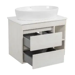 Шафка з умивальником Shelf нордленд 75 та стільницею Loft-Iron Аква Родос №2