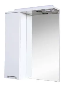 Зеркало со шкафчиком Квадро 60 (L), Аква Родос №1