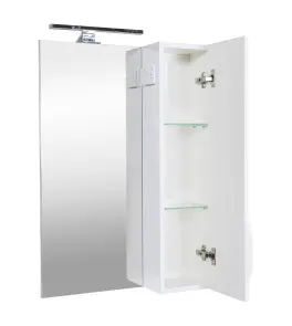 Зеркало со шкафчиком Родорс 55 с подсветкой (R), Аква Родос №2