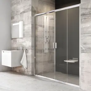 Душові двері BLDP4- 180 Полір.алюм. TRANSPARENT №1