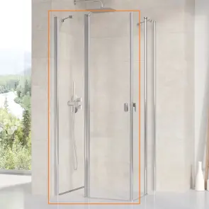 Душова кабіна CRV2- 90 Полір.алюм. TRANSPARENT №1