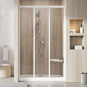 Душові двері ASDP3- 110 198 Білий TRANSPARENT №1