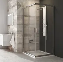 Душова кабіна BLRV2- 90 Полір. алюм. TRANSPARENT в магазині TVOE