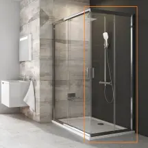 Душова кабіна BLRV2K- 100 Полір.алюм. TRANSPARENT