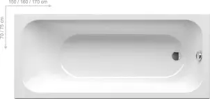 Ванна CHROME SLIM 170x75 №1