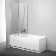 Штора для ванни CVS2-100 L Полір.алюм. TRANSPARENT в магазині TVOE