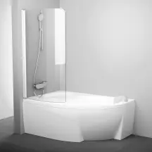 Штора для ванни CVSK1 ROSA 140/150 L Білий TRANSPARENT