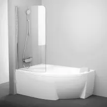 Штора для ванни CVSK1 ROSA 140/150 L Полір.алюм. TRANSPARENT