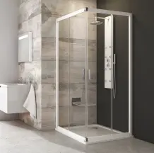 Душова кабіна BLRV2- 90 Білий TRANSPARENT купити в Києві