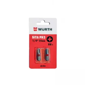 Біта PH3 1/4" 25 мм HEX 2шт. в блістері №1