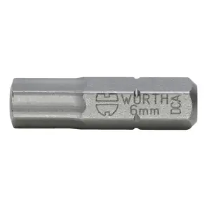 Біта WURTH із внутрішньою шестигранною головкою C 6.3 SW6 1/4" 25мм №1