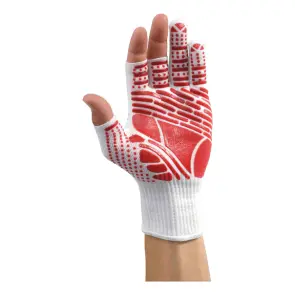 Рукавиці захисні в’язані ПВХ крапки TOP-FLEX, білі, пара, розмір 8 №4
