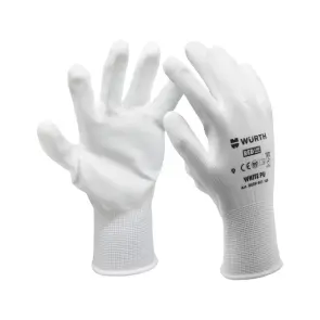 Рукавиці захисні з поліуретановим покриттям White PU, пара, розмір 11 №2