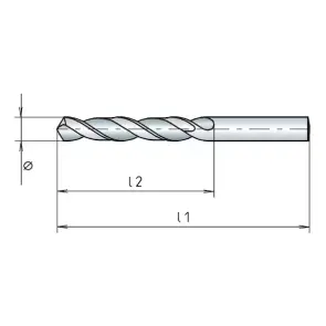 Свердло спіральне HSS DIN 340 тип RN 130 ° №2