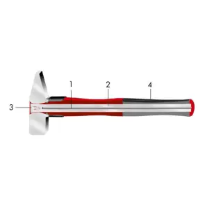 Слюсарний молоток з пластмасовою ручкою, 500G №3