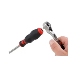 Викрутка ZEBRA®, з квадратом 1/4"для торцевих ключів, додат. привід 1/4", 110мм №3