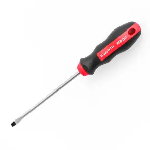 Викрутка шліцева, SL, 100X4,0X0,8 mm, RED STRIPE №1