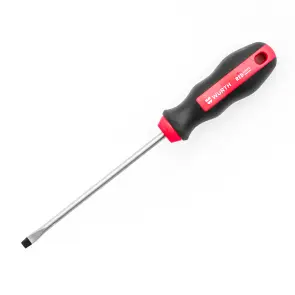 Викрутка шліцева, SL, 125X5.5X1,0 mm, RED STRIPE №9