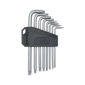 Набор ключей Г-образных TORX с отверстием, TX9-40, 8 шт., RED STRIPE №1