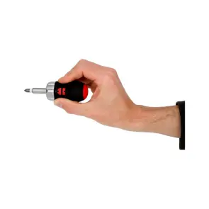 Отвертка ZEBRA®, короткая, с трещоткой и битами (10 шт.) №3