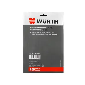 Набір викруток TORX з отвором, 8 шт., RED STRIPE №3