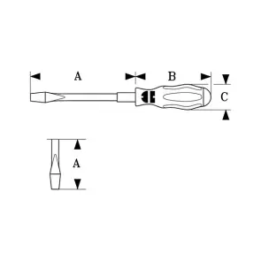 Отвертка VDE ZEBRA®, плоский шлиц, 0,5X3X100 №2