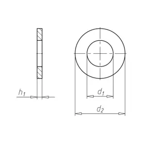 Шайба з широкими полями Wurth А 2К 13,0X32X1,5 мм №2