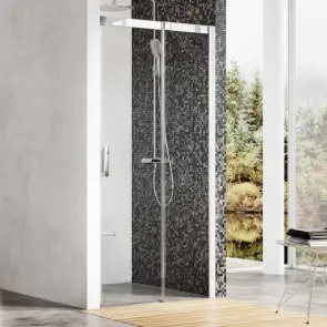 Душові двері MSD2- 110 R Білий TRANSPARENT №1