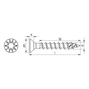 Шуруп ASSY 4 CS з потайною головою (A2K) №2
