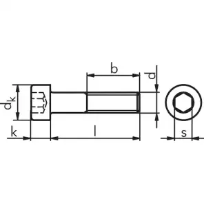 Гвинт з циліндричною головою ISO4762, кл. 8.8, M12x110 №2
