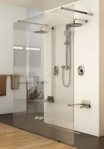 Нерухома стінка Walk In Free-140 v.200 Полір. алюм. Transparent №6