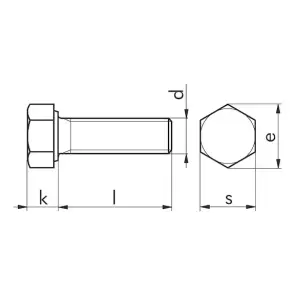 Болт метричний ISO4017, кл. 8.8 (A2K), M24x55 №2