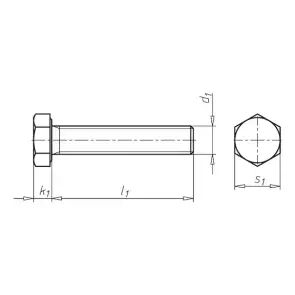 Болт метричний ISO4017, кл. 8.8 (A2K), M4х16 №2