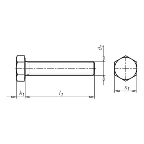 Болт метричний ISO4017, нерж.сталь А2-70, M6x45 №2