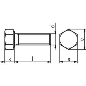 Болт метричний ISO4017, кл. 8.8 (A2K), M6х75 №2