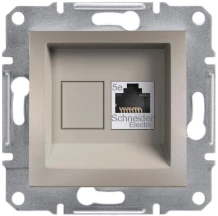 Розетка компьютерная, RJ45, кат.5е, UTP Бронза, Asfora EPH4300169