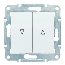 Выключатель для жалюзи с механической блокировкой 10А-250В Белый, Sedna SDN1300321