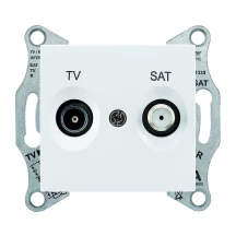 Розетка ТV/SAT, оконечная, 1 dB Белый, Sedna SDN3401621