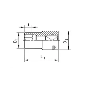 Головка торцева MULTI, 1/2", 12 mm №2