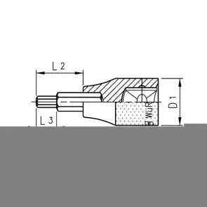 Головка торцева 1/2" з насадкою HEX, SW7X60 №2