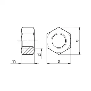 Гайка шестигранна ISO4032 - A2/70 - SW4, M2 №2