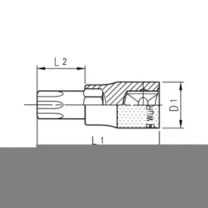Ключ торцевий Wurth 1/4" ТХ15 №2