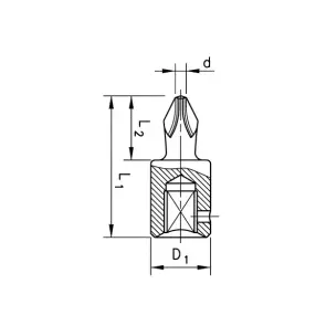 Ключ торцевий 1/4" РH3 28 мм №2